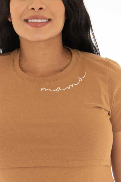 Mamá Maternity & Nursing Top - Ocher